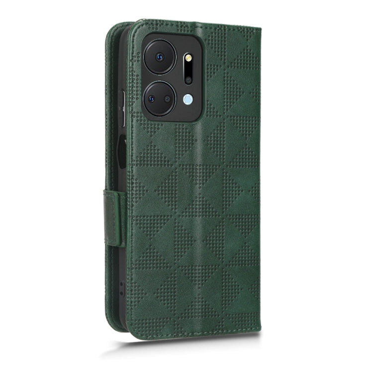 For Honor X7a Symmetrical Triangle Leather Phone Case
