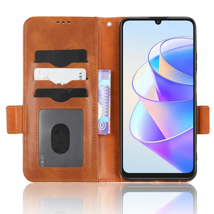 For Honor X7a Symmetrical Triangle Leather Phone Case