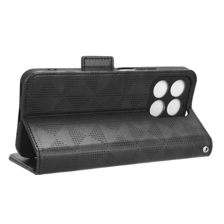 For Honor X8a Symmetrical Triangle Leather Phone Case