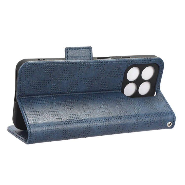 For Honor X8a Symmetrical Triangle Leather Phone Case