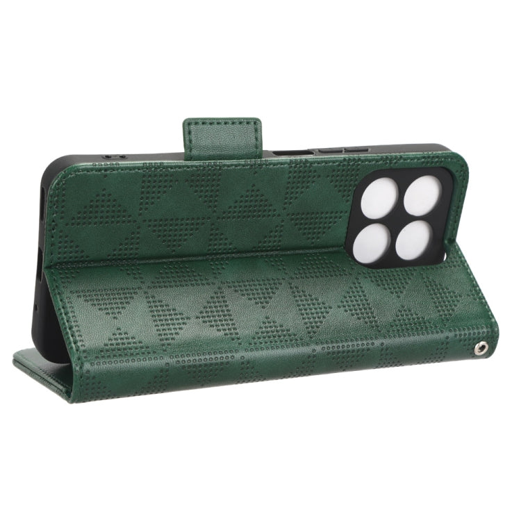 For Honor X8a Symmetrical Triangle Leather Phone Case