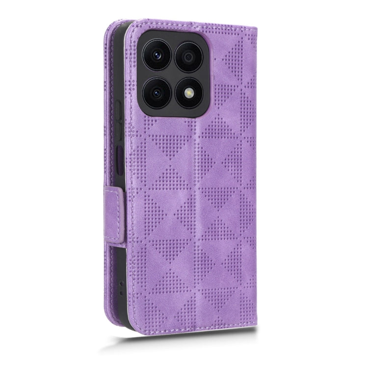 For Honor X8a Symmetrical Triangle Leather Phone Case