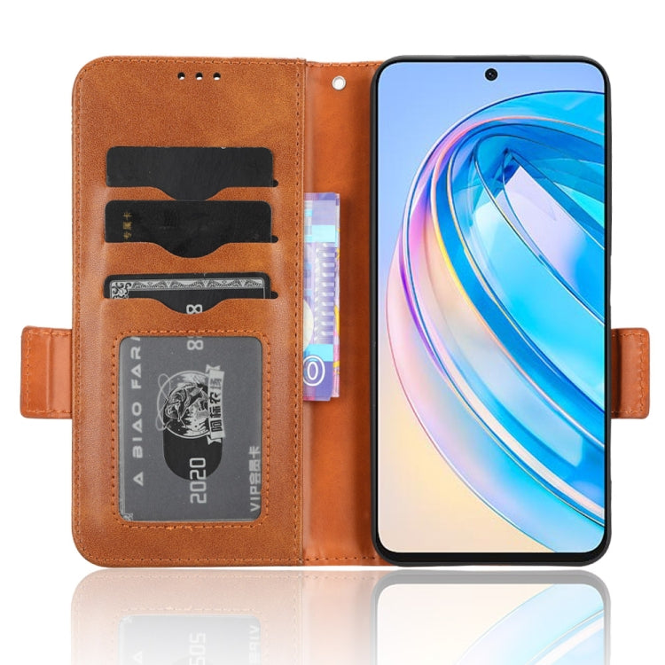 For Honor X8a Symmetrical Triangle Leather Phone Case