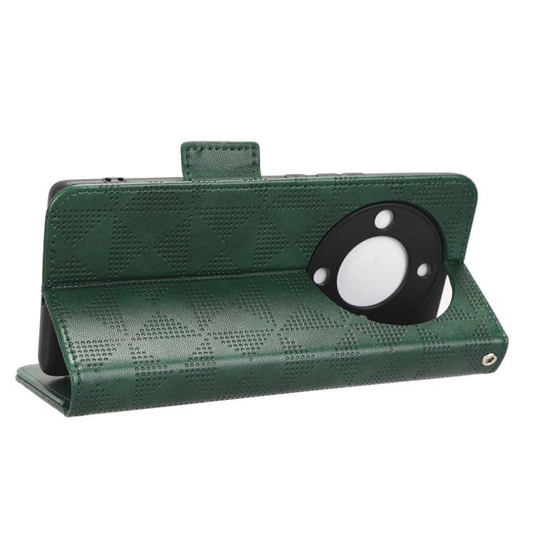 For Honor X40 5G / X9a 5G / Magic5 Lite 5G Symmetrical Triangle Leather Phone Case