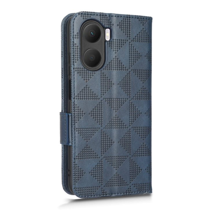 For Honor Play 40 Plus Symmetrical Triangle Leather Phone Case