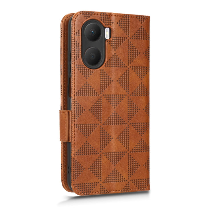 For Honor Play 40 Plus Symmetrical Triangle Leather Phone Case