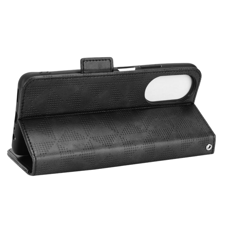 For Honor X7 Symmetrical Triangle Leather Phone Case