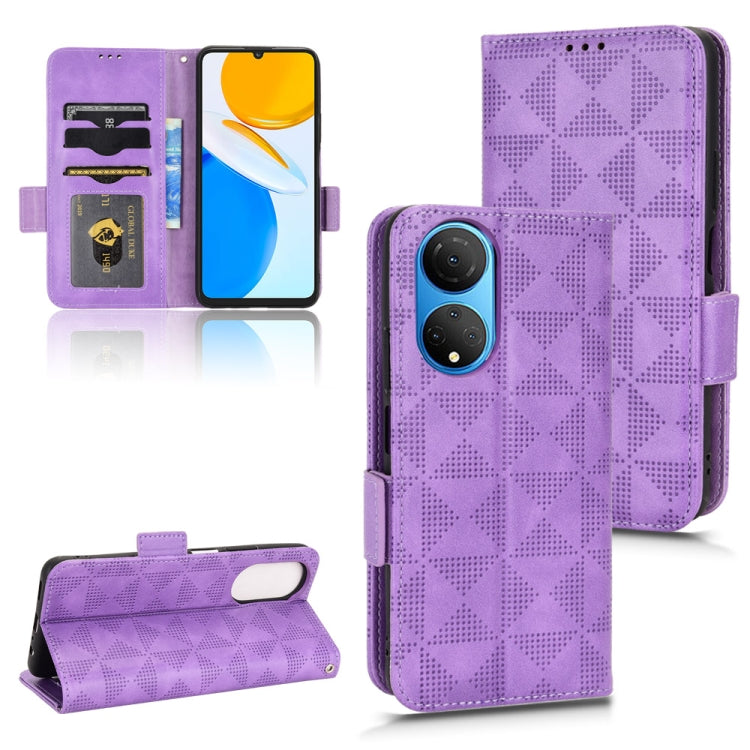 For Honor X7 Symmetrical Triangle Leather Phone Case