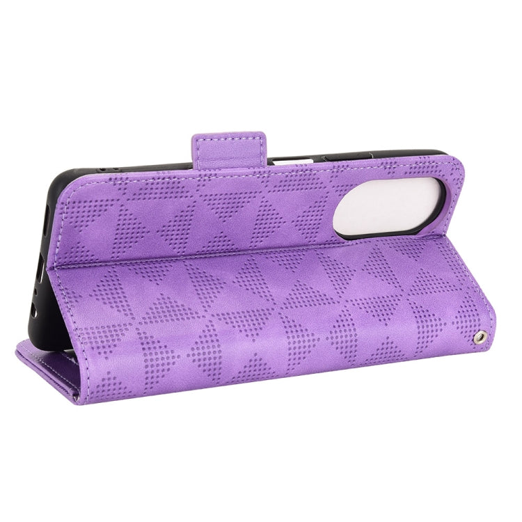 For Honor X7 Symmetrical Triangle Leather Phone Case