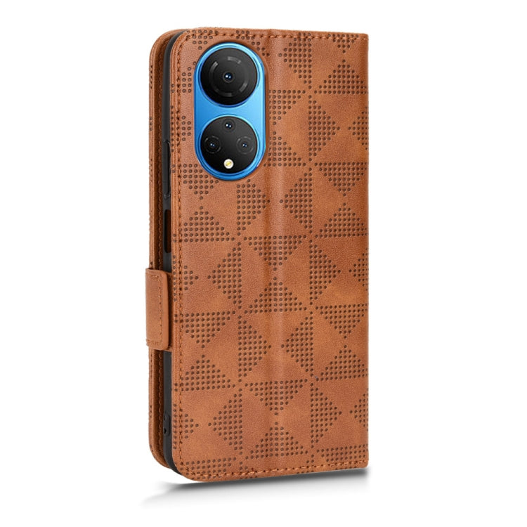 For Honor X7 Symmetrical Triangle Leather Phone Case