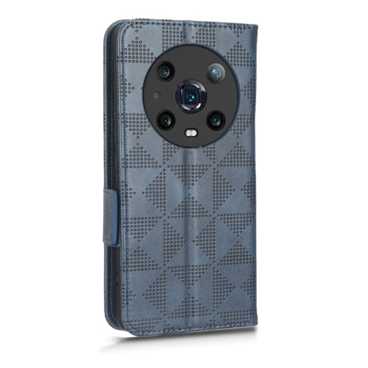 For Honor Magic4 Pro Symmetrical Triangle Leather Phone Case