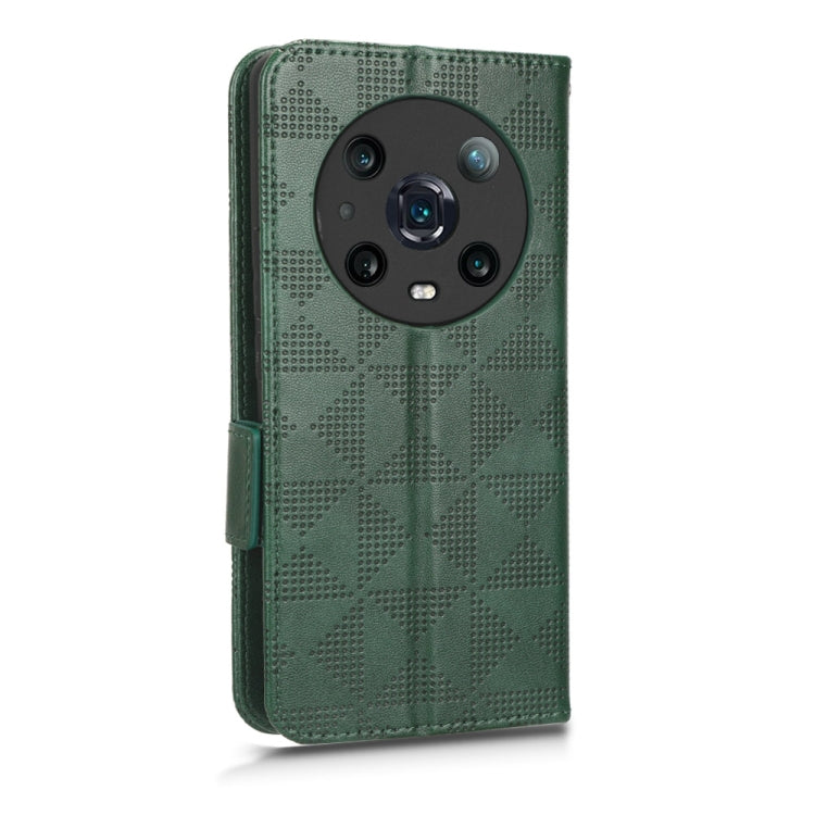 For Honor Magic4 Pro Symmetrical Triangle Leather Phone Case