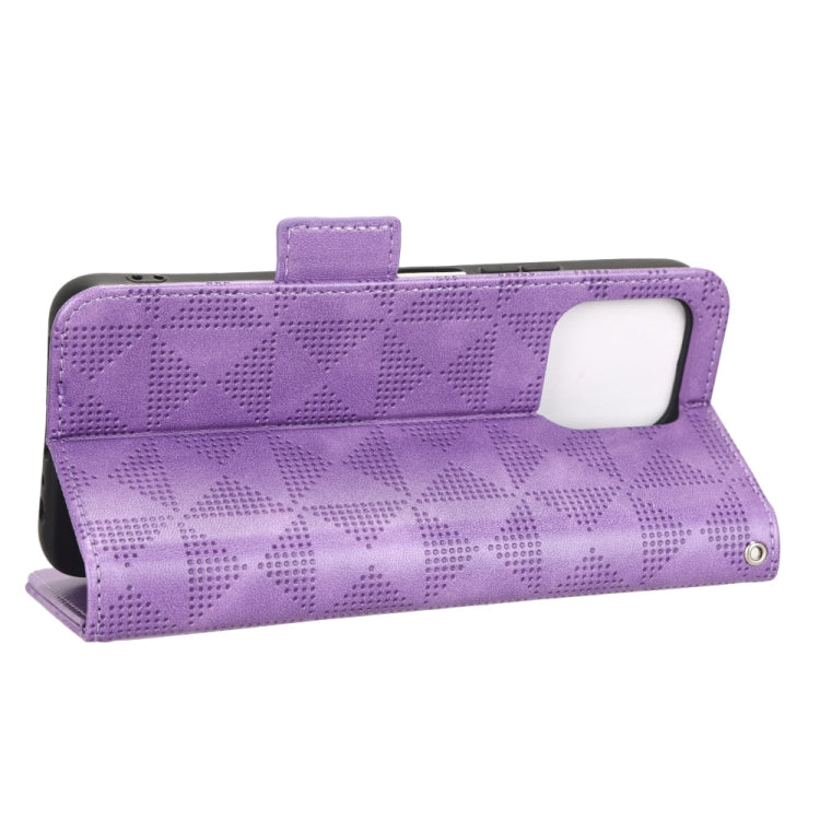 For Honor X8 5G / X6 5G / Play6C Symmetrical Triangle Leather Phone Case