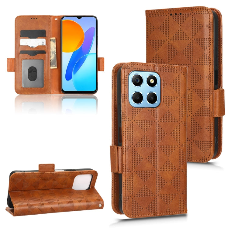 For Honor X8 5G / X6 5G / Play6C Symmetrical Triangle Leather Phone Case