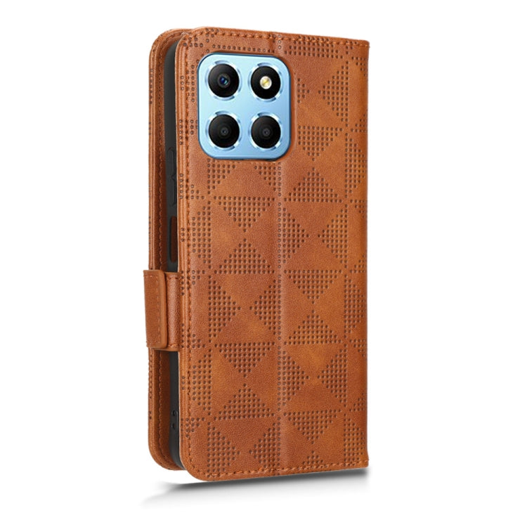 For Honor X8 5G / X6 5G / Play6C Symmetrical Triangle Leather Phone Case