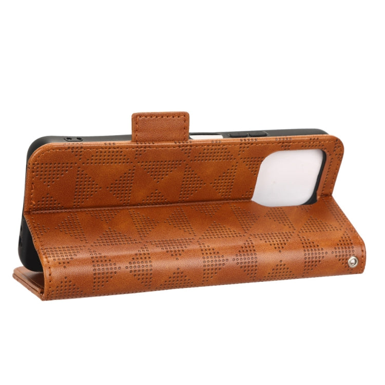 For Honor X8 5G / X6 5G / Play6C Symmetrical Triangle Leather Phone Case