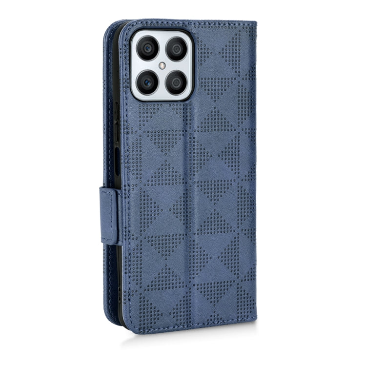 For Honor X8 Symmetrical Triangle Leather Phone Case