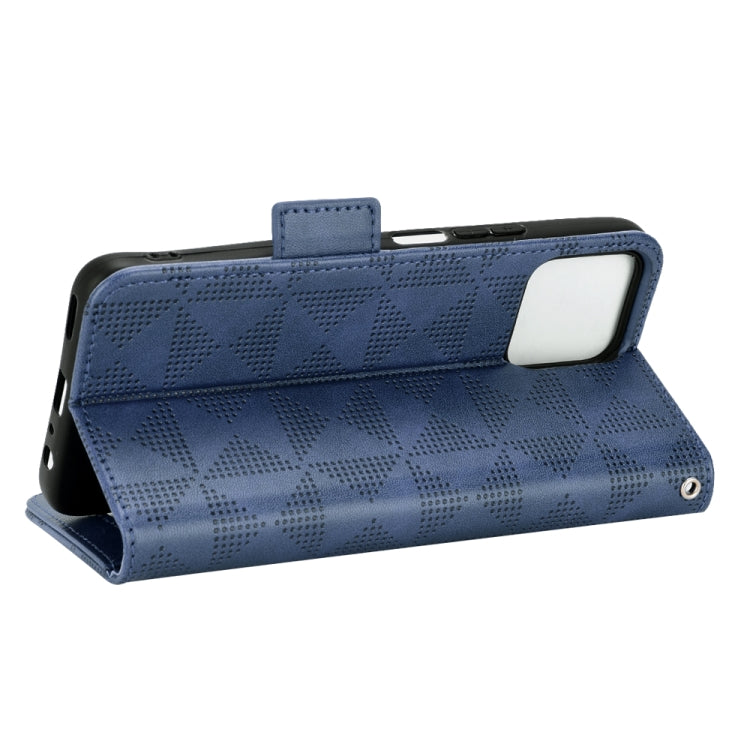 For Honor X8 Symmetrical Triangle Leather Phone Case