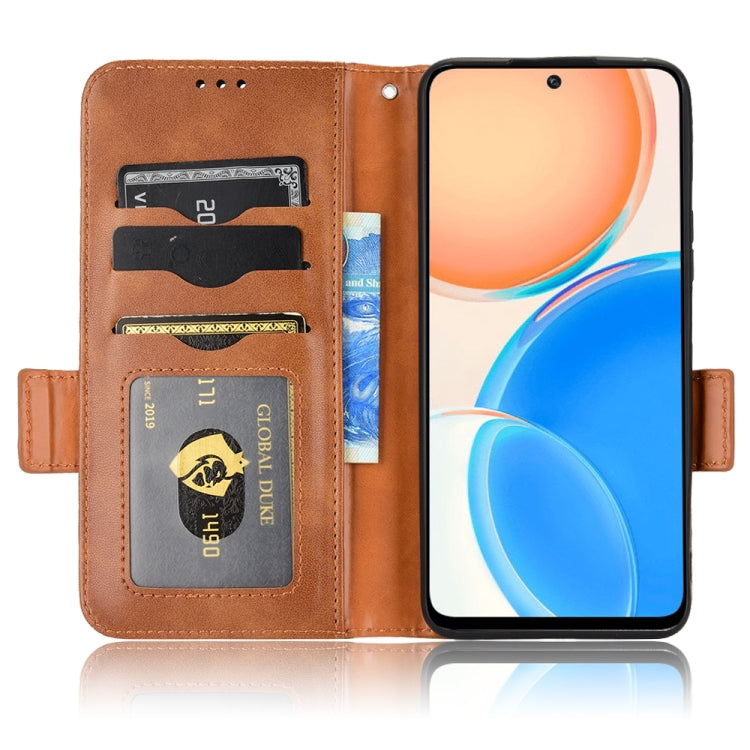 For Honor X8 Symmetrical Triangle Leather Phone Case