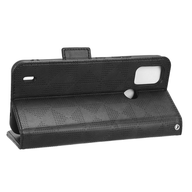 For Nokia C21 Plus Symmetrical Triangle Leather Phone Case