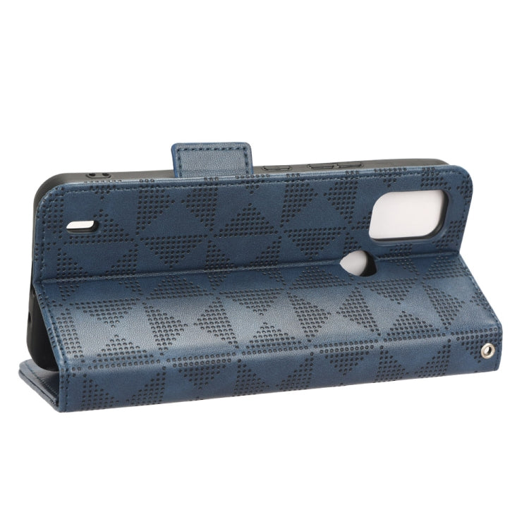 For Nokia C21 Plus Symmetrical Triangle Leather Phone Case