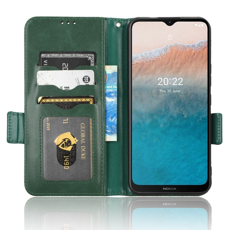 For Nokia C21 Plus Symmetrical Triangle Leather Phone Case