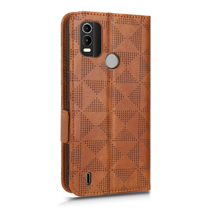 For Nokia C21 Plus Symmetrical Triangle Leather Phone Case