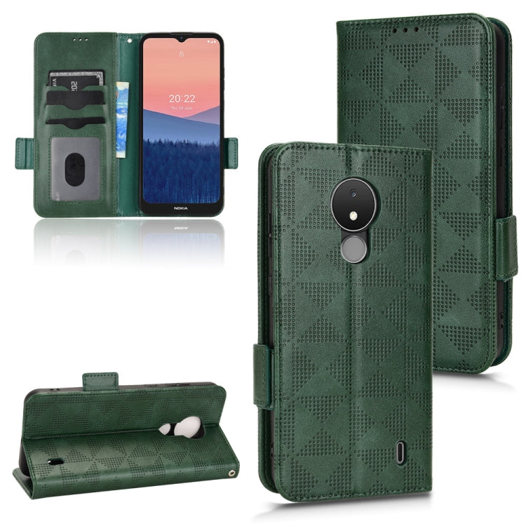 For Nokia C21 Symmetrical Triangle Leather Phone Case