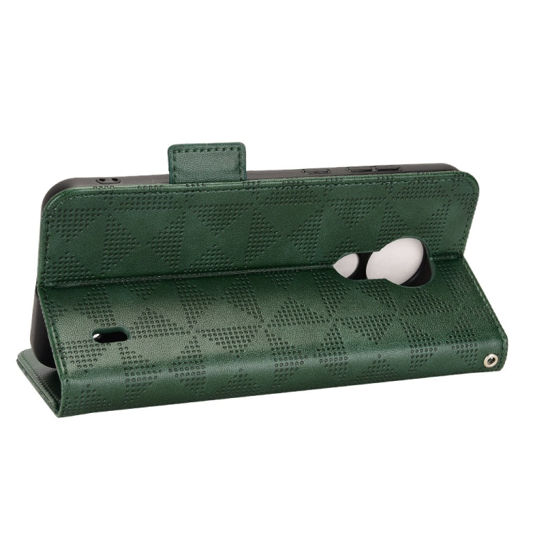 For Nokia C21 Symmetrical Triangle Leather Phone Case