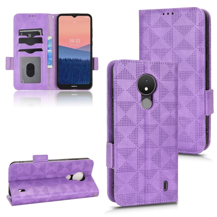 For Nokia C21 Symmetrical Triangle Leather Phone Case