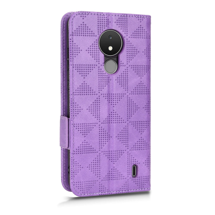 For Nokia C21 Symmetrical Triangle Leather Phone Case