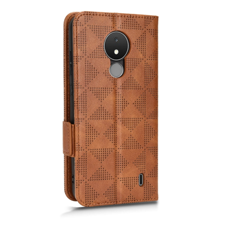 For Nokia C21 Symmetrical Triangle Leather Phone Case