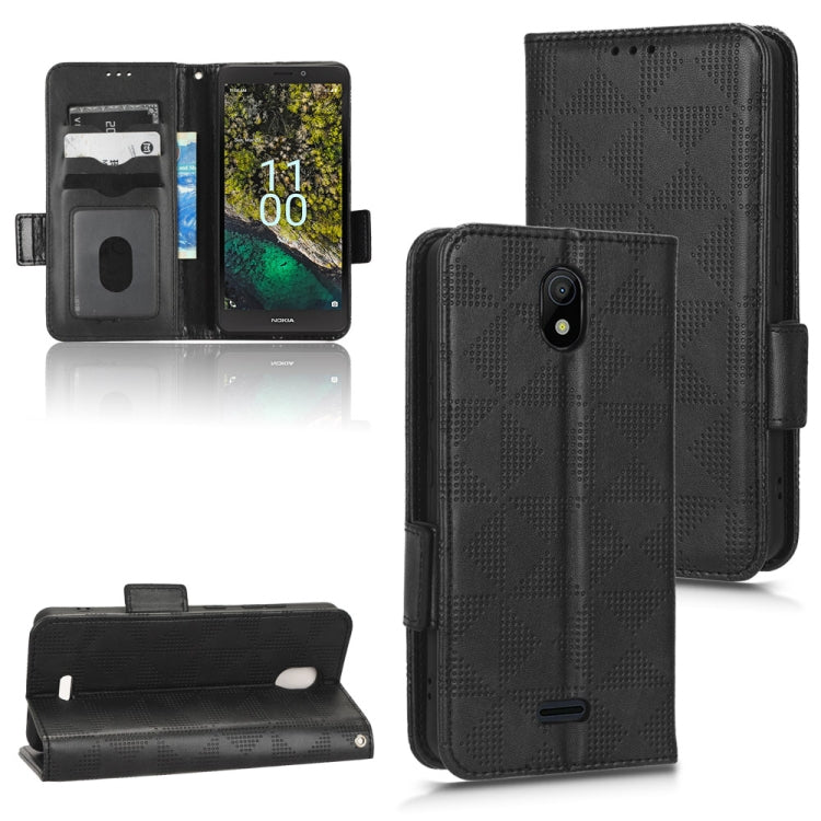 For Nokia C100 Symmetrical Triangle Leather Phone Case