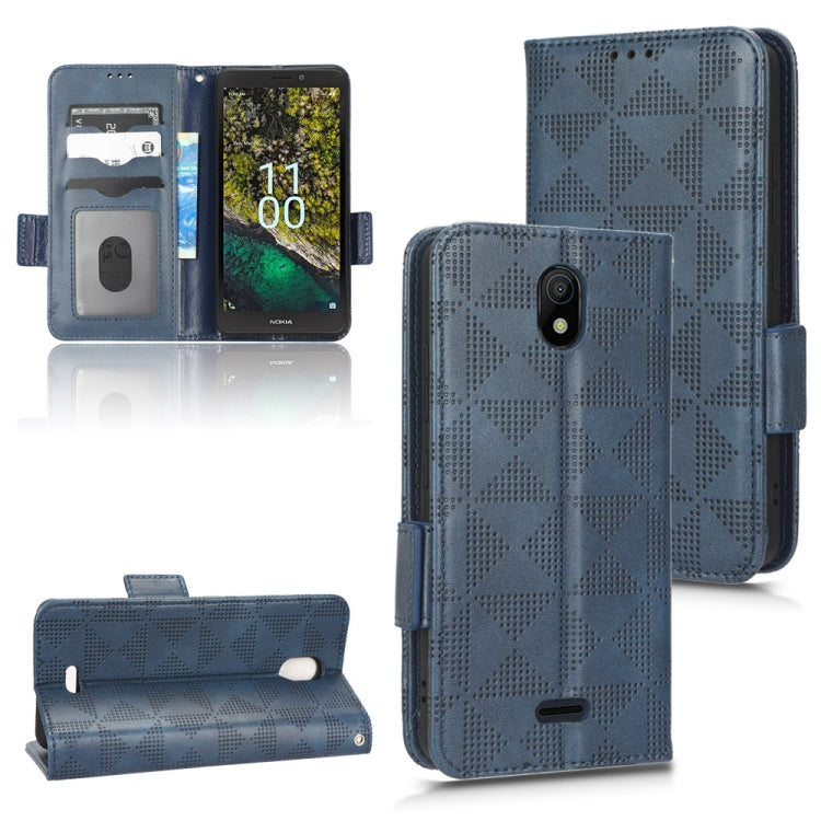 For Nokia C100 Symmetrical Triangle Leather Phone Case