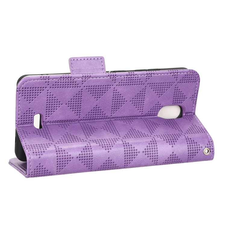 For Nokia C100 Symmetrical Triangle Leather Phone Case