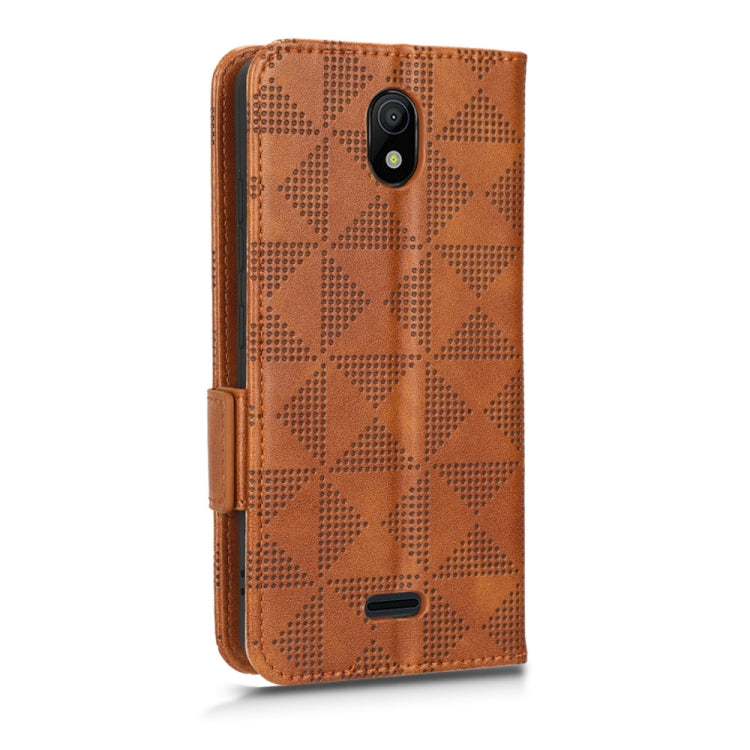 For Nokia C100 Symmetrical Triangle Leather Phone Case