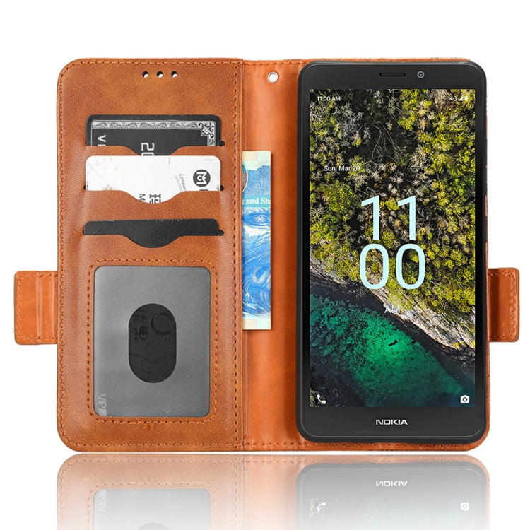 For Nokia C100 Symmetrical Triangle Leather Phone Case