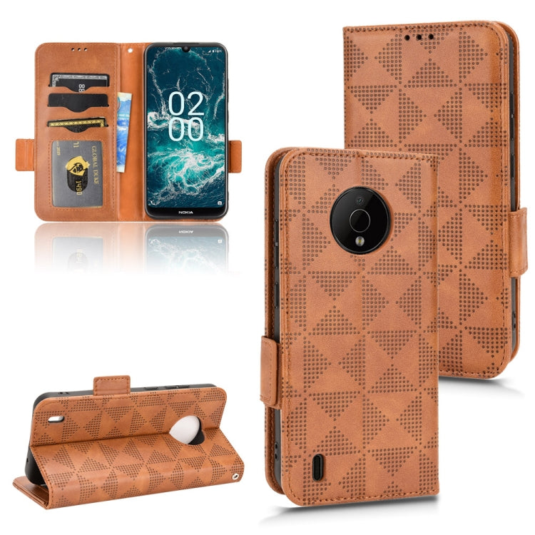 For Nokia C200 Symmetrical Triangle Leather Phone Case