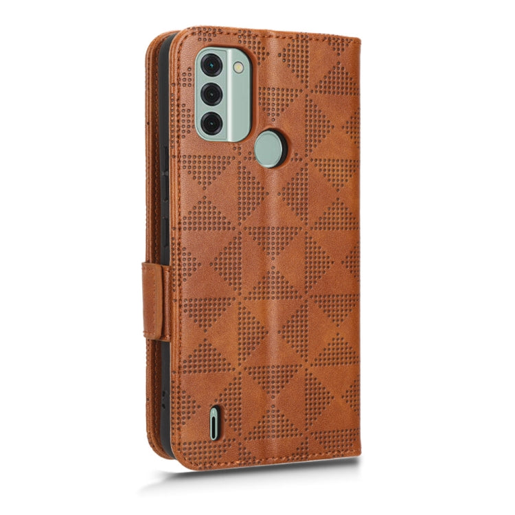 For Nokia C31 Symmetrical Triangle Leather Phone Case