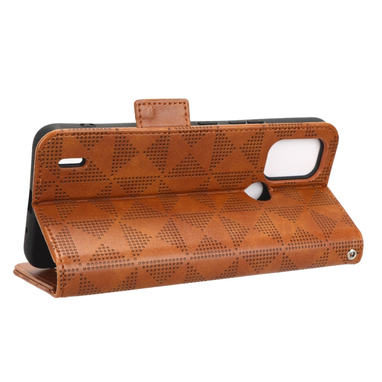 For Nokia C31 Symmetrical Triangle Leather Phone Case