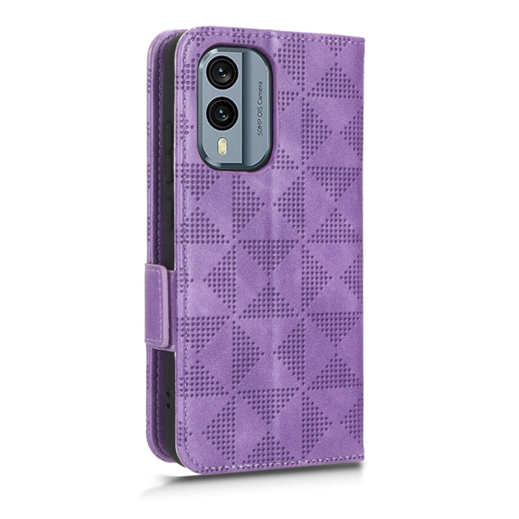 For Nokia X30 5G Symmetrical Triangle Leather Phone Case