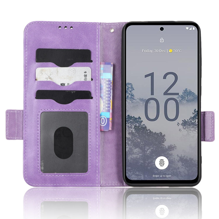 For Nokia X30 5G Symmetrical Triangle Leather Phone Case