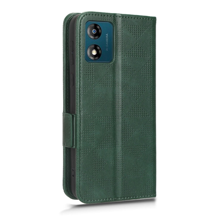 For Motorola Moto E13 4G Symmetrical Triangle Leather Phone Case