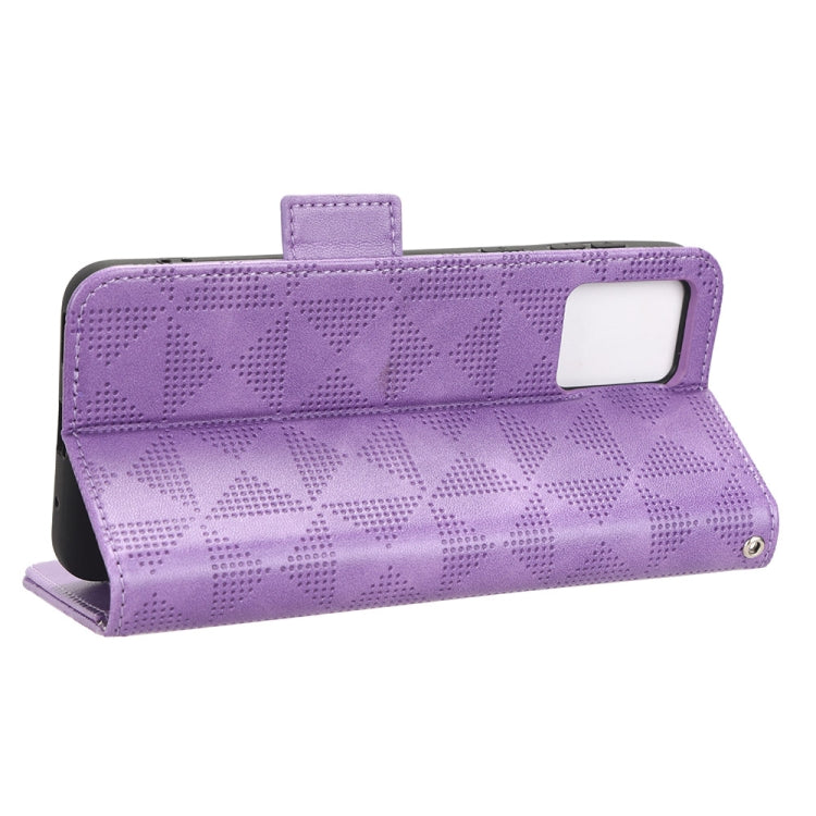 For Motorola Moto E13 4G Symmetrical Triangle Leather Phone Case