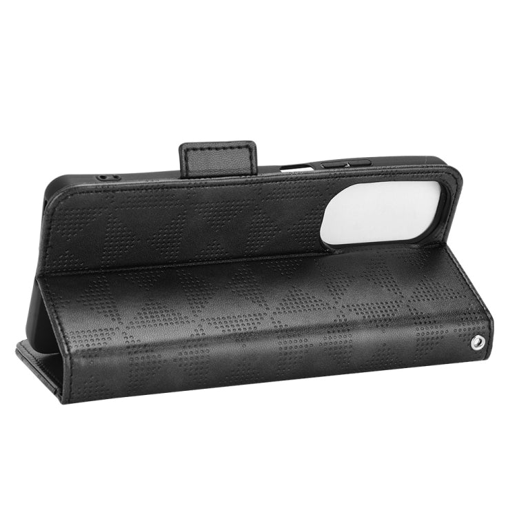 For Motorola Edge 30 Symmetrical Triangle Leather Phone Case