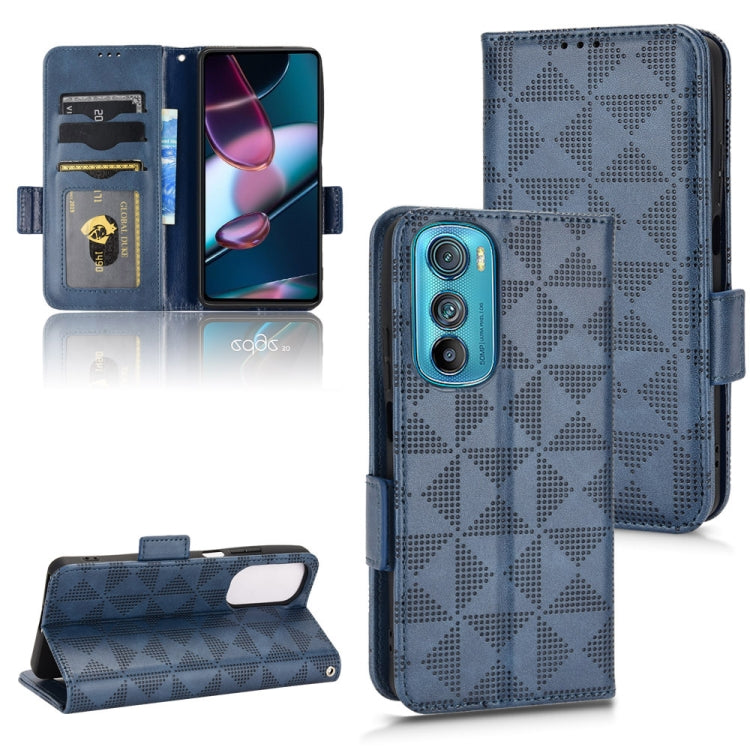 For Motorola Edge 30 Symmetrical Triangle Leather Phone Case