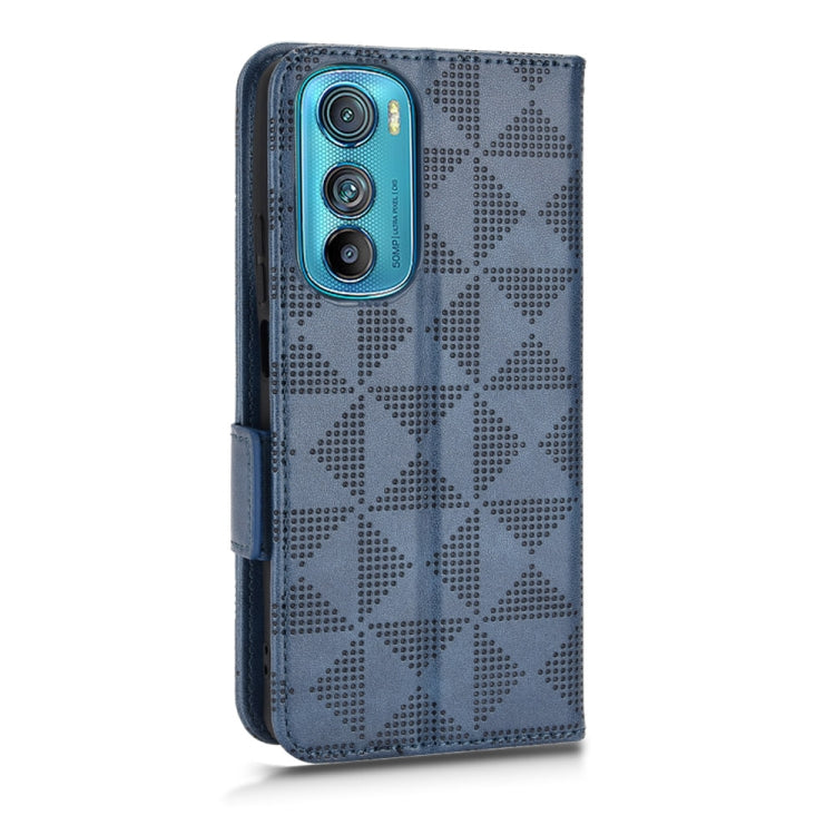 For Motorola Edge 30 Symmetrical Triangle Leather Phone Case