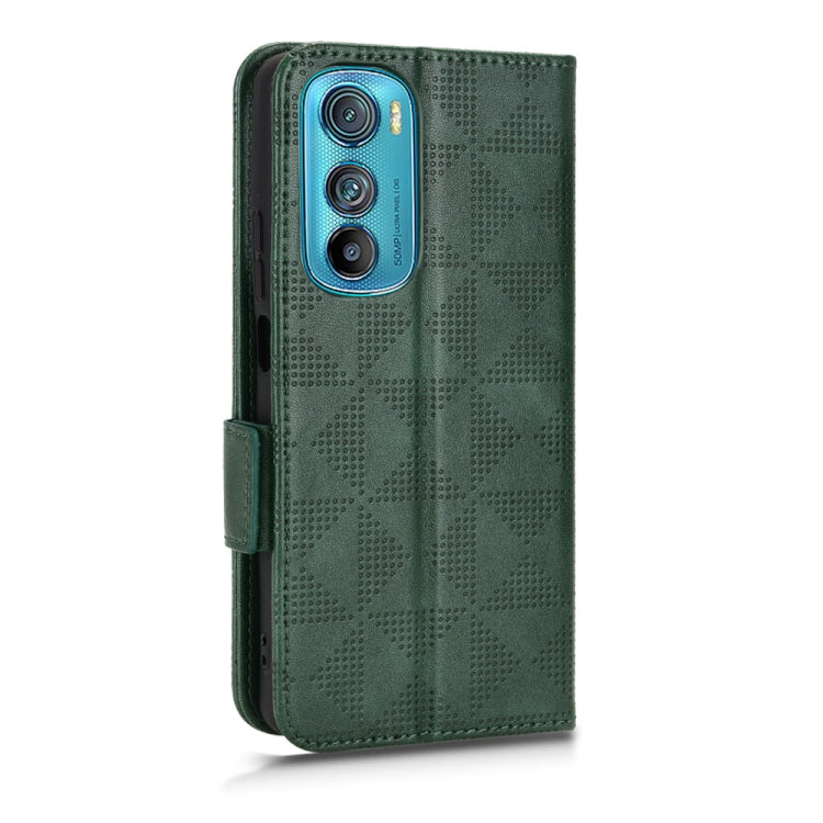 For Motorola Edge 30 Symmetrical Triangle Leather Phone Case