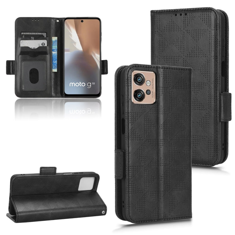 For Motorola Moto G32 Symmetrical Triangle Leather Phone Case