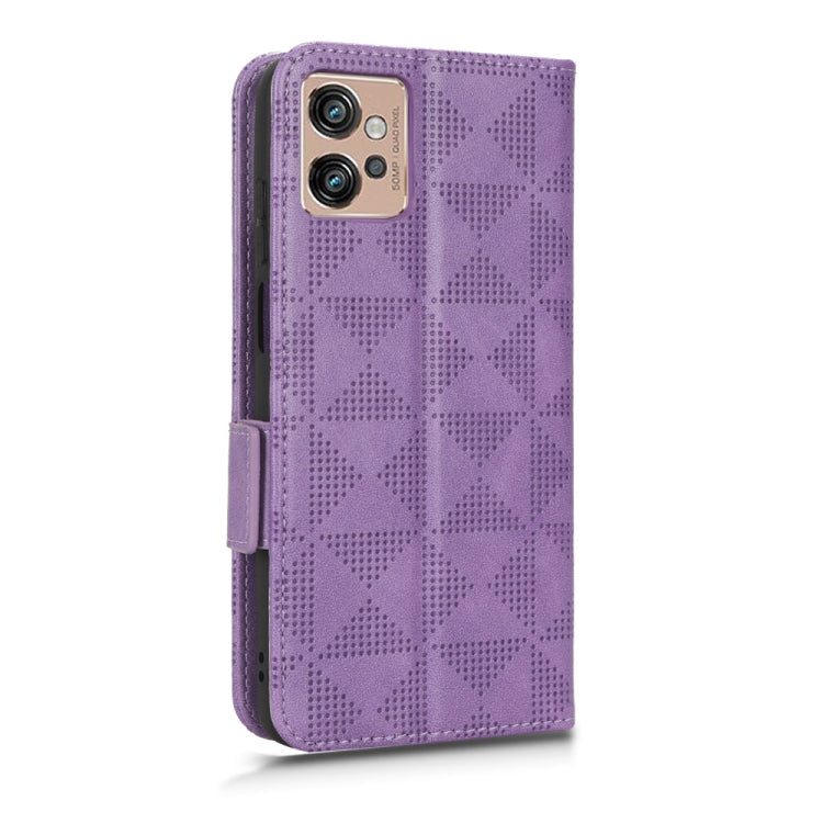 For Motorola Moto G32 Symmetrical Triangle Leather Phone Case